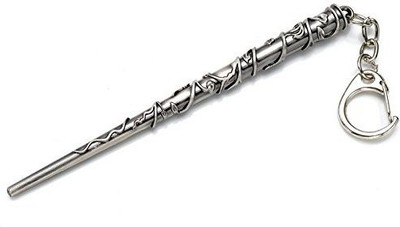 

Styledose Harry Potter Dumbledore Wand 3D Logo Metal Locking Key Chain (Silver) Key Chain