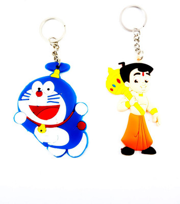 

ShopTop Bheem & Doraemon rubber keychain Key Chain
