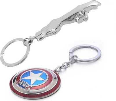 

Styledose Combo Pack of Marvel Avengers Superhero Thor and Captain America Shield Keyring/Jaugar car Keychain Key Chain Key Chain