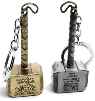 

Styledose Thor Hammer Metal Keychain Avengers Marvel Collectible Key Chain Combo pack of 2 Key Chain Key Chain