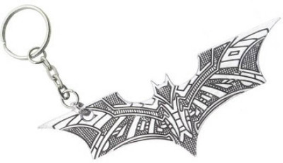 

Styledose Batman Justice league bat texture logo silver Metal Keychain Key Chain (Silver) Key Chain