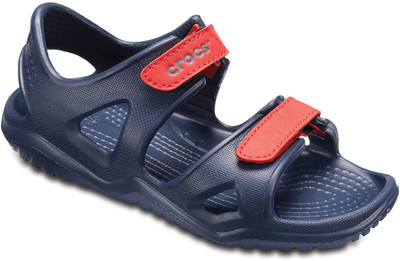 

Crocs Boys Velcro Strappy Sandals(Dark Blue, Black