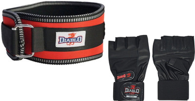 

DIABLO Excellent Back Support Gym Belt Size XL Red With Energy Gym Gloves Combo Pack Gym & Fitness Kit