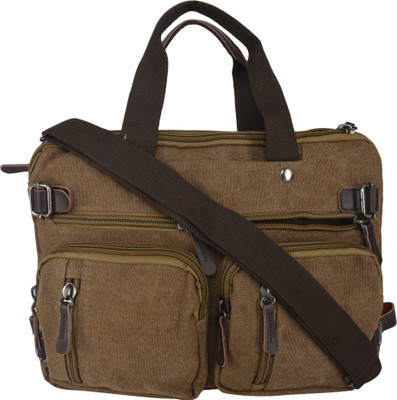 

PFERD 15 inch Expandable Laptop Messenger Bag(Brown), Coffee brown