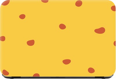 Flipkart SmartBuy red dots in yellow Premium LG Vinyl (matte) Laptop Decal 15.6