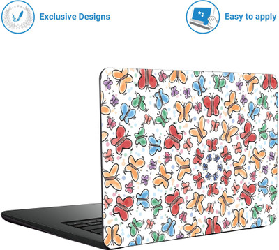 

Flipkart SmartBuy bluish butterfly sketch Premium LG Vinyl (matte) Laptop Decal 15.6