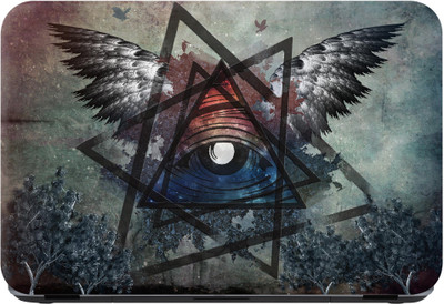 Flipkart SmartBuy illuminati eyes and wings Premium LG Vinyl (matte) Laptop Decal 15.6