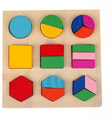 

Generic Wenasi Kids Baby Wooden Geometry Shape Matching Puzzle Stacking Building Block Early Educational Toy Gift(Multicolor)