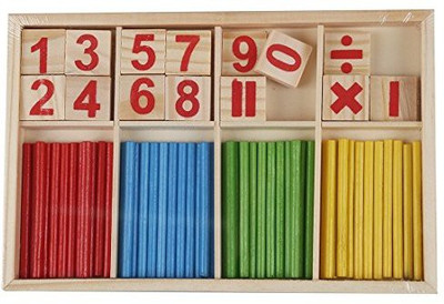 

SodialR Sodial() Bebe Enfants Comptage En Bois Jeu De Mathematiques Jeu De Mathematiques Jeunesse Education Prescolaire Intelligence(Multicolor)