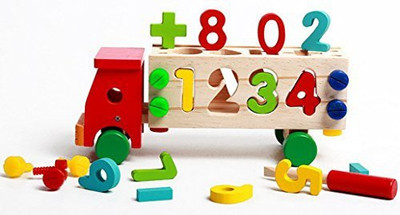 MonkeyJack Wooden Ramp Racetrack Inertia Car Playset Toddlers Baby Toys Developmental Preschool Games Toy