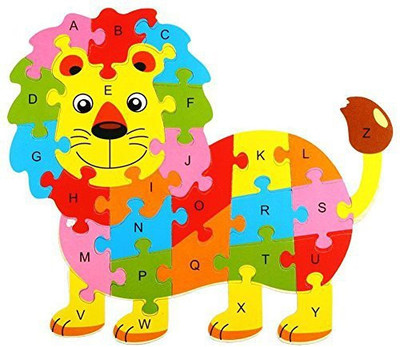 

Generic Jesse Kids Baby Wooden Lion Puzzle Numbers Letter Alphabet Jigsaw Learning Educational Toy(Multicolor)