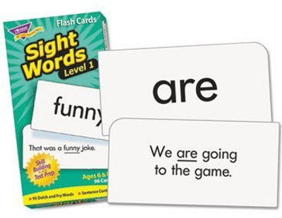 

Trend Enterprises Inc Skill Drill Flash Cards, 3 3/8" x 6 1/4", Sight Words Set 1, 96/Set T53017(Multicolor)