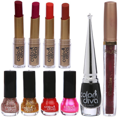 

Color Diva Women Fashion Makeup Combo(Pack of 10)