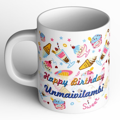 Abaronee Unmaivilambi Happy Birthday b002 Ceramic Coffee Mug(350 ml)