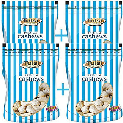 

Tulsi Premium Cashews 200g(Pack of 4) Cashews(800 g, Pouch)