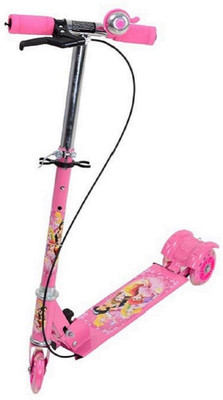 

Amazia 3 Wheel Folding Barbie Scooter with LED lights on wheels(Multicolor)