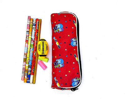 

Imstar PencilBox Flowers Art Canvas Pencil Box(Set of 1, Multicolor)