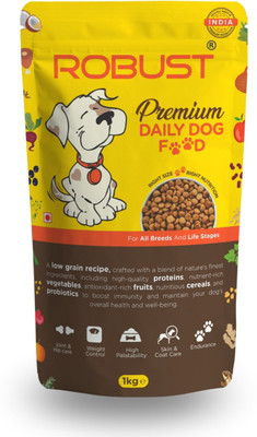 

ROBUST Premium Daily Dog Food Chicken, Fish 1 kg Dry Dog Food