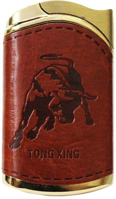 TARGET PLUS FIRST QUALITY LEATHER Pocket Lighter(Bull PRINTED)