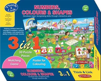 

Sterling 3 in 1 Numbers, Colours & Shapes (30 Pieces) - Sterling(30 Pieces)