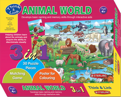 

Sterling 3 in 1 (Animal World) - Sterling(30 Pieces)