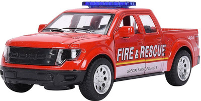 

ToyBin Die Cast Fire and Rescue Car with Open Hood(Red)