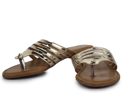 

Adorn Women Golden Flats