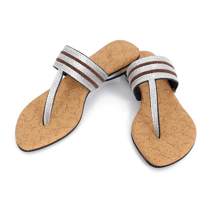 

Indirang Women Silver Flats