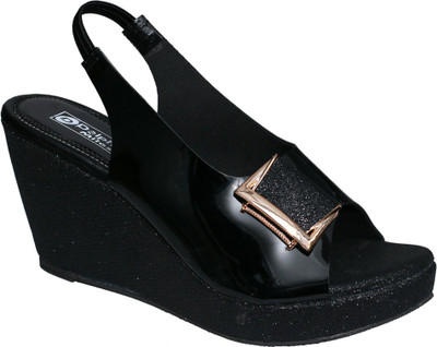

Dolphin Miles Women Black Wedges