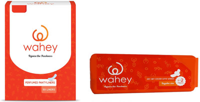 

Wahey Combo Pack Of Perfumed Panty Liners and Disposable Napkins with Wings Sanitary Pad