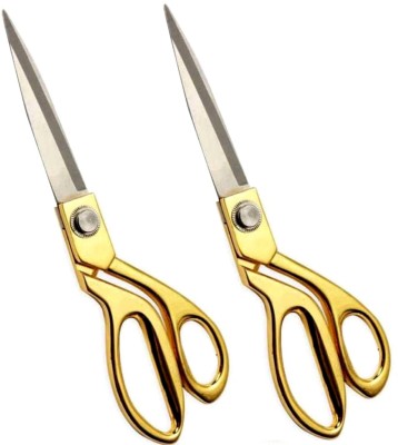 StealODeal |Pack of 2|8.5 Inch Gold Professional Scissors(Set of 2, Gold, Silver)