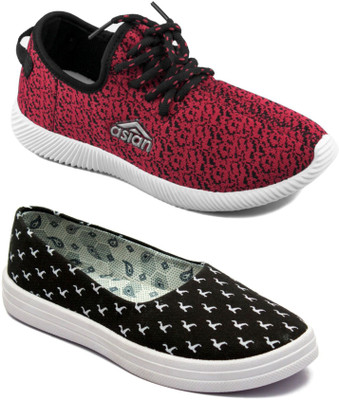 

Asian Women Casual & Running Shoes Combo Pack of 2 Casuals For Women(Multicolor