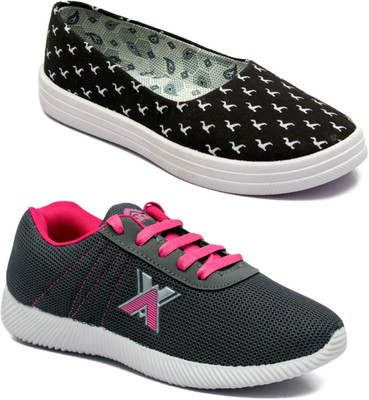 

Asian Women Casual & Running Shoes Combo Pack of 2 Slip On Sneakers For Women(Black, White, Multicolor