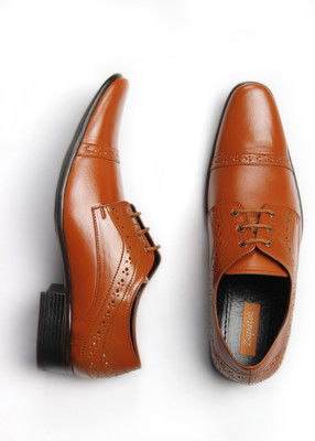 

Zapatoz Men's Synthetic Tan Formal Brogue Shoes Brogues For Men(Brown