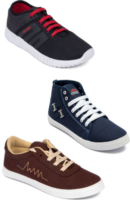 

Asian Men Casual & Running Shoes Combo Pack of 3 Casuals For Men(Multicolor