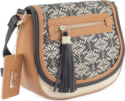 

Allen Solly Women Casual Black, Beige, Brown PU Sling Bag, Beige;black;brown