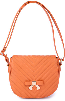 

Women Marks Women Casual Orange PU Sling Bag