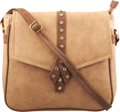 

ESBEDA Women Casual Beige, Brown PU Sling Bag