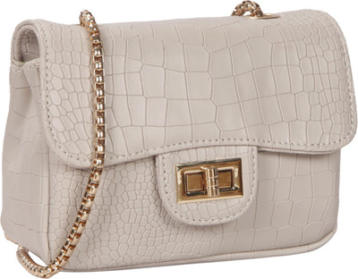 Bagkok Women Evening/Party Grey PU Sling Bag