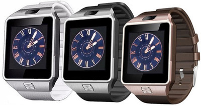 

Newone Watch phone Dz09 Silver Black Smartwatch(Black Strap Free size)