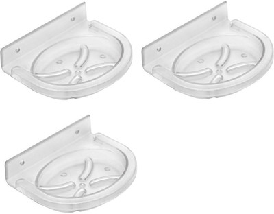 

SSS - Acrylic Unbreakable Oval Soap Dish Set of 3 pcs (Type - Oval)(Clear)