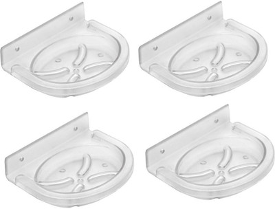 

SSS - Acrylic Unbreakable Oval Soap Dish Set of 4 pcs (Type - Oval)(Clear)
