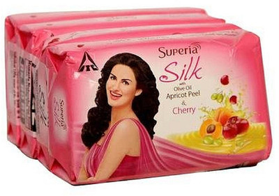 

Superia Silk Olive Oil, Apricot Peel & Cherry Soap(400 g, Pack of 4)