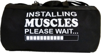 DARA INSTALLING MUSCLES PLEASE WAIT GYM BAG BLACK Gym bag(Black, Kit Bag