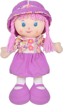 

Ultra Cute Hanging Baby Doll Soft Toy with Jacket - 14 inch(Purple)
