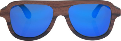 Wood Works Inc. Aviator Sunglasses(Blue)