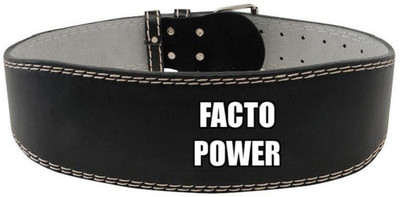 

FACTO POWER LEATHER GYM BELT (SIZE : M) Waist Support (M, Black)