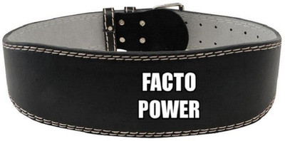 

FACTO POWER LEATHER GYM BELT (SIZE : ) Waist Support(Black