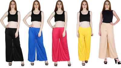 MARAMI Regular Fit Women Blue, Black, Pink, Beige, Yellow Trousers