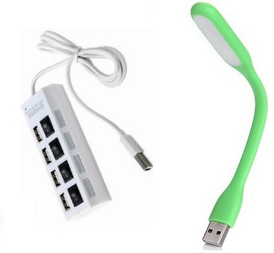 

durReey Set of Multi connectivity USB Hub with Ultra Flexible Emergency Led Light E50 USB Hub, Led Light(White, Green)